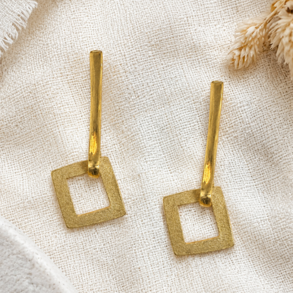 Pendientes geométricos artesanales Elara