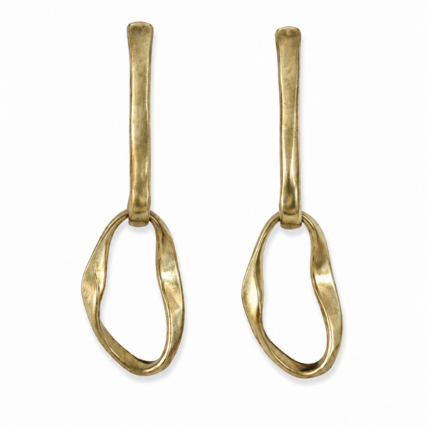 Pendientes orgánicos de latón Elenya