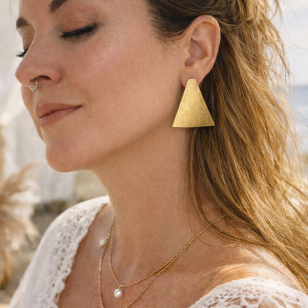 Pendientes trapezoidales Helga exclusivos | Galdana Jewelery