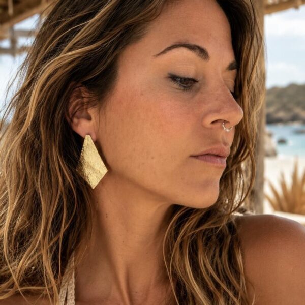 Pendientes con diseño de rombo Herdis | Galdana Jewelry